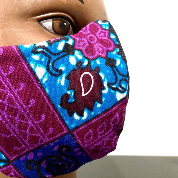 African Print Mask - Picture 2 of 2